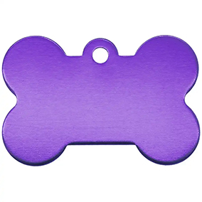 Bone Purple Pet Tag 31mm