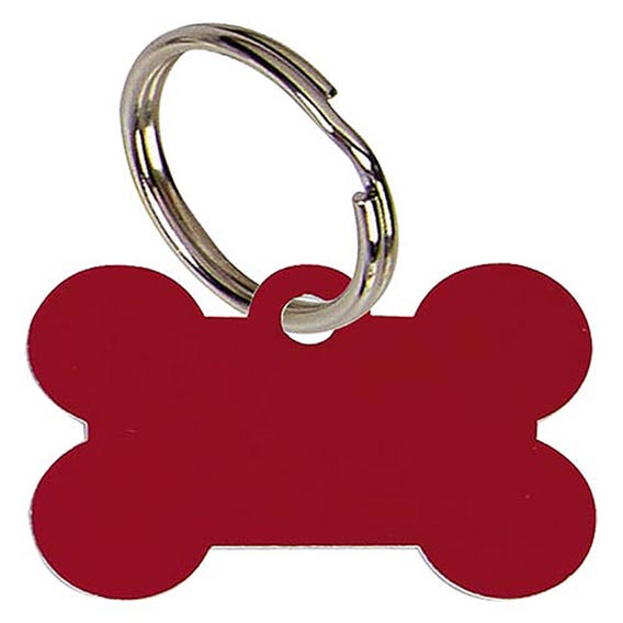 Bone Red Anodised Alum Tag