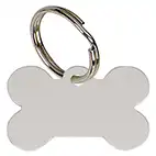 Bone Silver Pet Tag 38mm