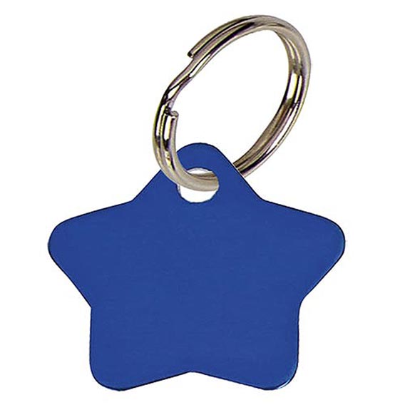 Star Blue Anodised Alum Tag