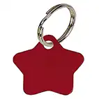 Star Red Anodised Alum Tag