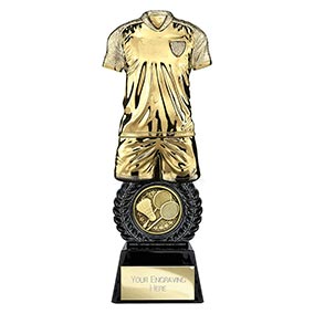 Intensity Gold Shirt Badminton Trophy