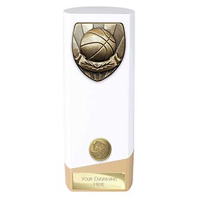 White Prime Cobra Basketball Trophy 190mm