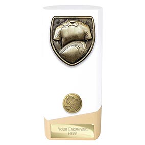 White Prime Cobra Rugby Trophy 160mm