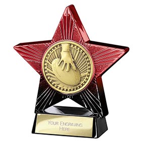 Red Superstar Rugby Trophy 110mm