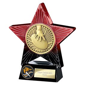 Red Superstar Rugby Trophy 140mm