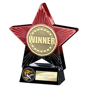 Red Superstar Winner Trophy 140mm