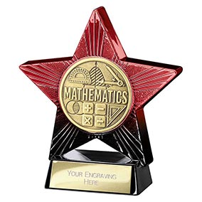 Red Superstar Maths Award 110mm