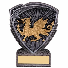 Utopia Mini Welsh Dragon Shield Trophy