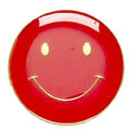 Red Button Smile Badge 20mm