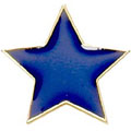 Blue Flat Star Badge 20mm