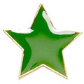 Green Flat Star Badge 20mm