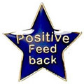 Blue Positive Feedback Star Badge 20mm