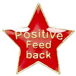 Badge20 Positive Feedback Red