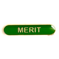 Green Merit Bar Badge 40mm