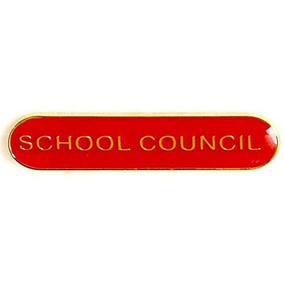 Red School Council Bar Badge 40mm