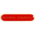 Red School Council Bar Badge 40mm