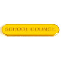Yellow School Council Bar Badge 40mm