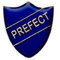 Blue Prefect Shield Badge