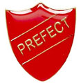 Red Prefect Shield Badge