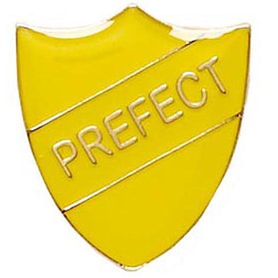 Yellow Prefect Shield Badge