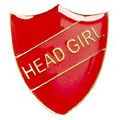 Red Head Girl Shield Badge