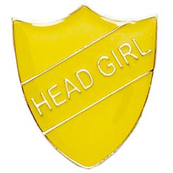 Yellow Head Girl Shield Badge