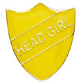 Yellow Head Girl Shield Badge