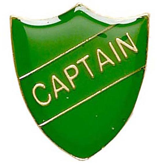 Green Captain Shield Badge