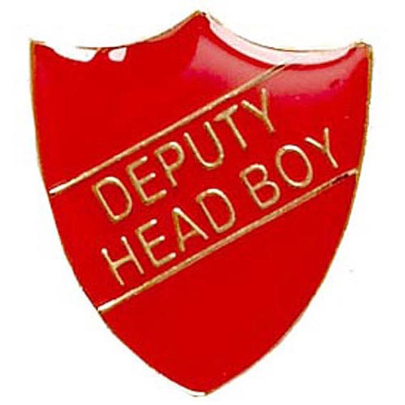 Red Deputy Head Boy Shield Badge