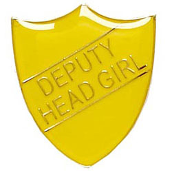 ShieldBadge Deputy Head Girl Yellow