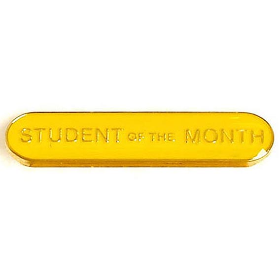 Yellow Student Of The Month Bar Badge