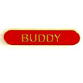 Red Buddy Bar Badge