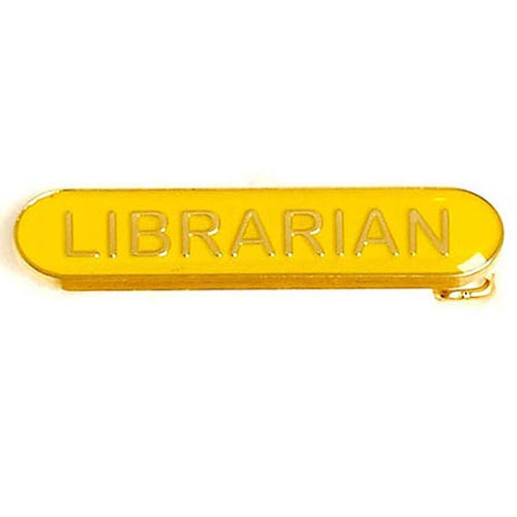 Yellow Librarian Bar Badge