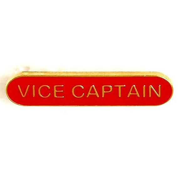 Red Vice Captain Bar Badge