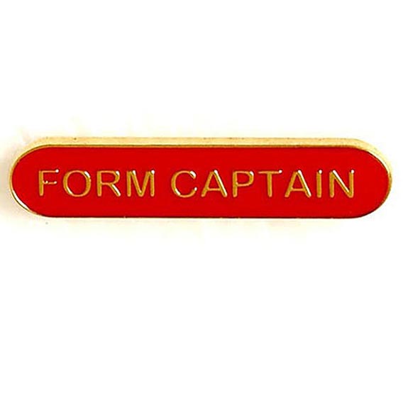 Red Form Captain Bar Badge