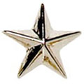 Silver Raised Star Badge 12mm