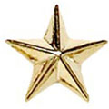 Gold Raised Star Badge 8mm