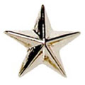 Silver Raised Star Badge 8mm