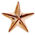 Bronze Raised Star Badge 8mm