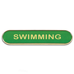 Green Swimming Bar Badge