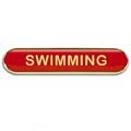 Red Swimming Bar Badge