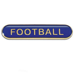 Blue Football Bar Badge