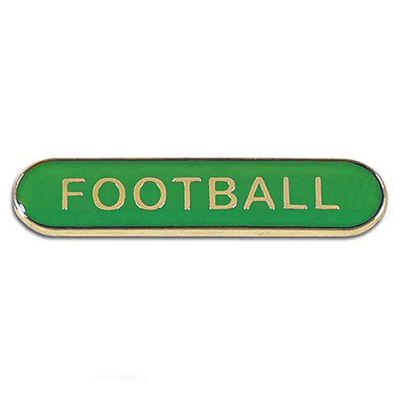 Green Football Bar Badge