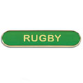 Green Rugby Bar Badge