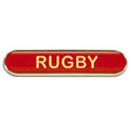 Red Rugby Bar Badge