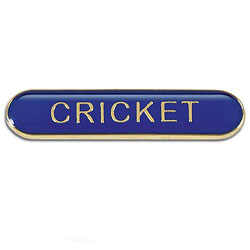 Blue Cricket Bar Badge
