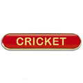 Red Cricket Bar Badge