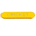 Yellow Cricket Bar Badge