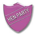 Hen Party Shield Badge 20mm